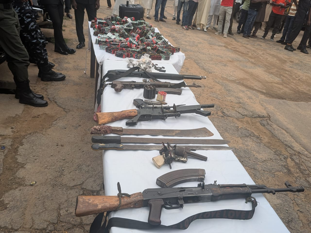 Kaduna Police Crack Kidnap, Car Theft Rings, Arrest 29; Seize Arms, Stolen Vehicles, 2,700 Tramadol Sachets