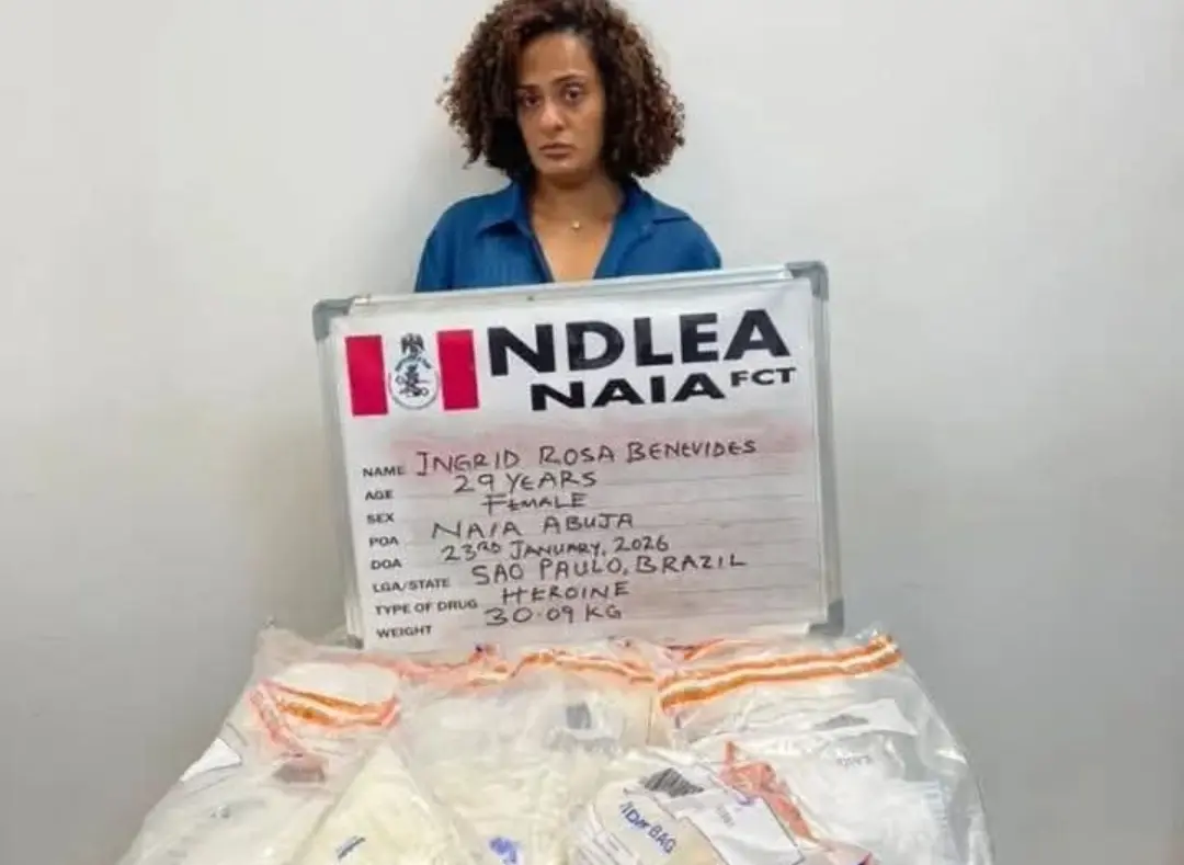NDLEA Arrests Brazilian Woman With N3bn Heroin Hidden in Coffee Packs at Nigeria’s Abuja Airport