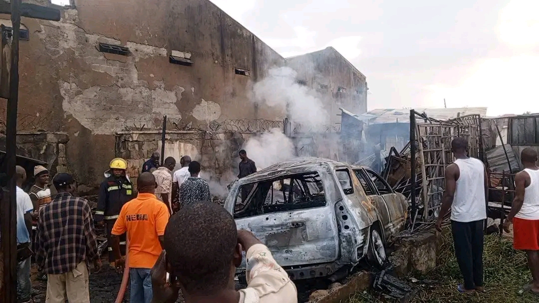 Nine Shops Affected as Vehicle Crashes Into Gas Outlet, Sparks Explosion in Abuja