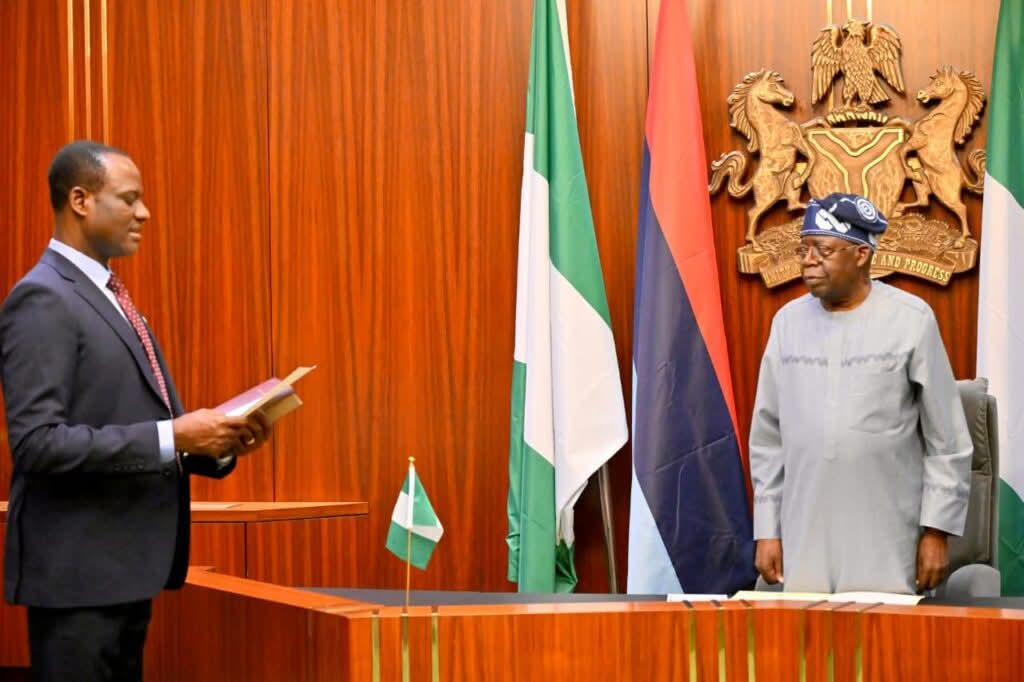 BREAKING: Tinubu Swears In Taiwo Oyedele As Minister of State for Finance