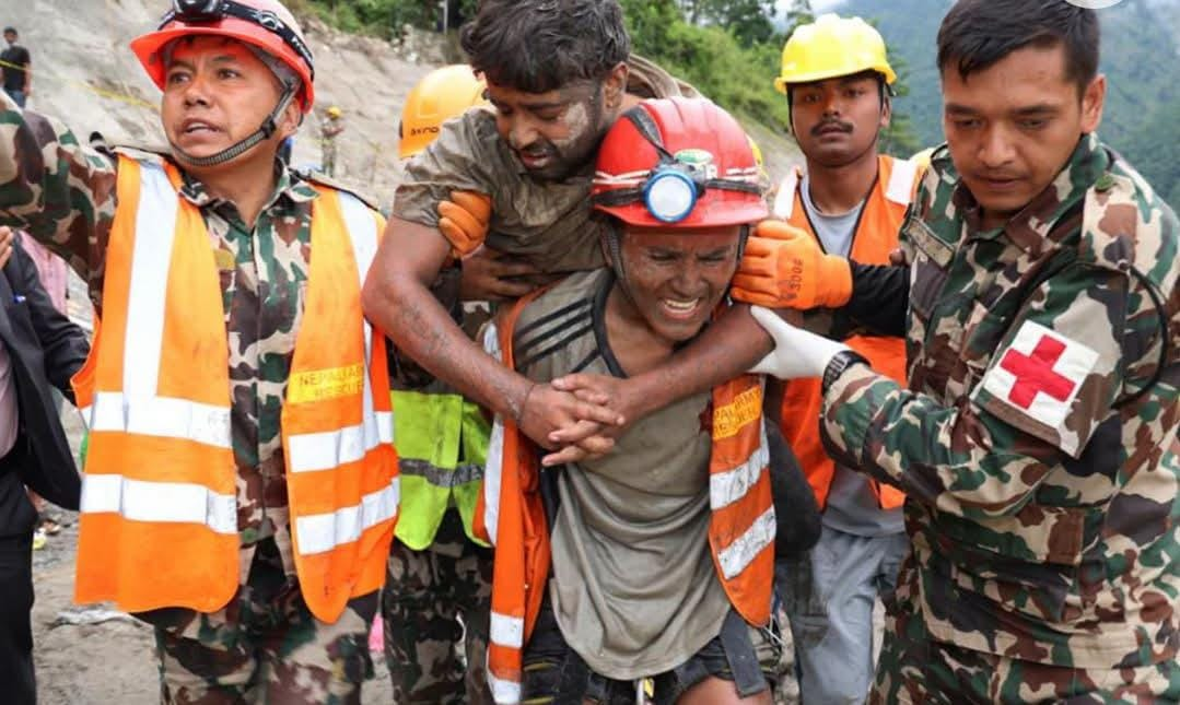 Two Workers Rescued Alive After Nine Days Trapped in Flood-Hit Nepal Hydropower Plant