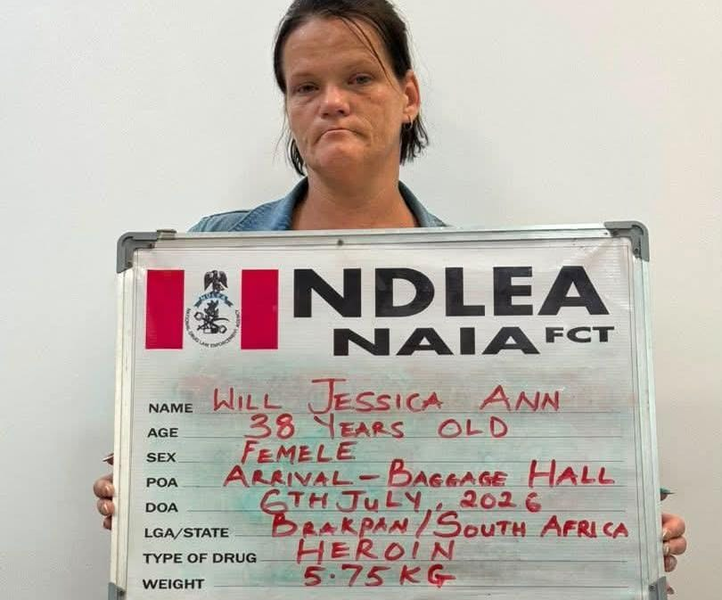 South African Woman Sentenced to 40 Years in Nigeria for Importing 5.75kg of Heroin