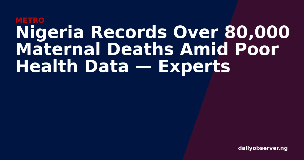 Nigeria Records Over 80,000 Maternal Deaths Amid Poor Health Data — Experts